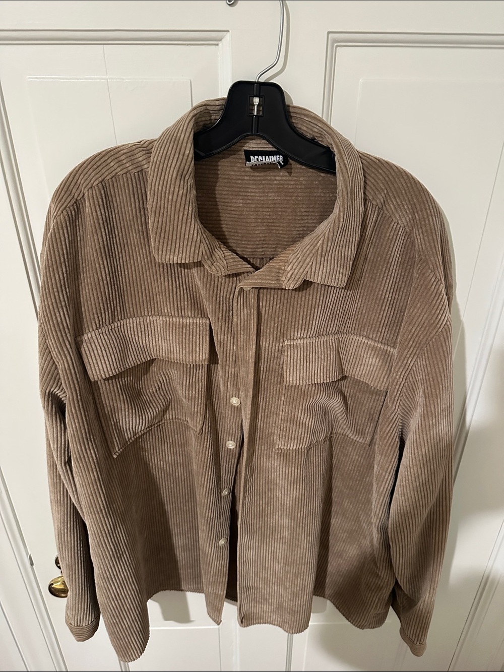 Reclaimed Vintage Brown Corduroy Button-Down Shirt